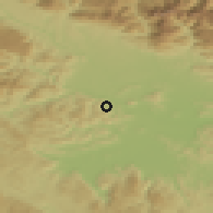 Shaded relief of the 51 km around Žlebe, drawn from the GMTED2010 grid