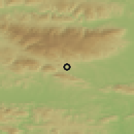 Shaded relief of the 51 km around Zreče, drawn from the GMTED2010 grid