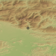 Shaded relief of the 51 km around Županje Njive, drawn from the GMTED2010 grid