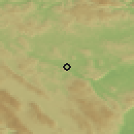 Shaded relief of the 51 km around Žužemberk, drawn from the GMTED2010 grid