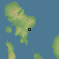Shaded relief of the 60 km around Joroveto, drawn from the GMTED2010 grid