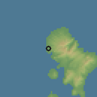 Shaded relief of the 60 km around Mundimundi, drawn from the GMTED2010 grid