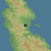 Shaded relief of the 60 km around Nafinua, drawn from the GMTED2010 grid