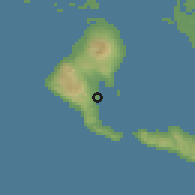 Shaded relief of the 60 km around Fatoani, drawn from the GMTED2010 grid