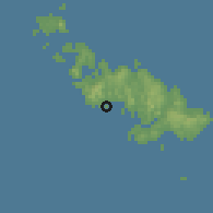 Shaded relief of the 60 km around Tulagi, drawn from the GMTED2010 grid