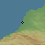 Shaded relief of the 60 km around Abo, drawn from the GMTED2010 grid