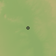 Shaded relief of the 60 km around Beledweyne, drawn from the GMTED2010 grid