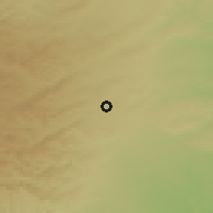 Shaded relief of the 60 km around Balli Dhiddin, drawn from the GMTED2010 grid