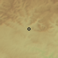 Shaded relief of the 56 km around Adelaide, drawn from the GMTED2010 grid