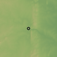 Shaded relief of the 57 km around Komatipoort, drawn from the GMTED2010 grid