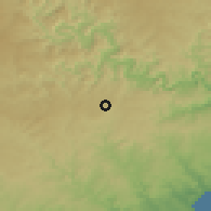 Shaded relief of the 56 km around Komga, drawn from the GMTED2010 grid