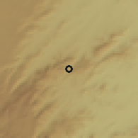 Shaded relief of the 58 km around Modjajiskloof, drawn from the GMTED2010 grid