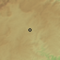 Shaded relief of the 56 km around Mthatha, drawn from the GMTED2010 grid