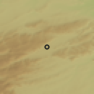 Shaded relief of the 58 km around Mutale, drawn from the GMTED2010 grid