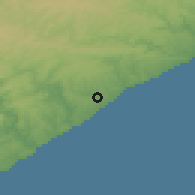 Shaded relief of the 55 km around Needscamp, drawn from the GMTED2010 grid