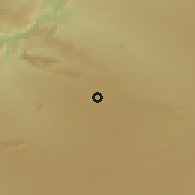 Shaded relief of the 57 km around Pofadder, drawn from the GMTED2010 grid
