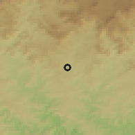 Shaded relief of the 56 km around Alice, drawn from the GMTED2010 grid