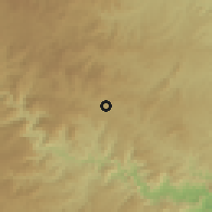 Shaded relief of the 56 km around Richmond, drawn from the GMTED2010 grid