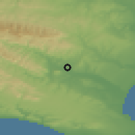 Shaded relief of the 55 km around Uitenhage, drawn from the GMTED2010 grid