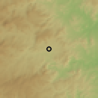 Shaded relief of the 57 km around Ulundi, drawn from the GMTED2010 grid