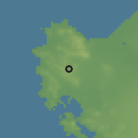 Shaded relief of the 56 km around Vredenburg, drawn from the GMTED2010 grid