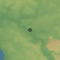 Shaded relief of the 56 km around Vredendal, drawn from the GMTED2010 grid