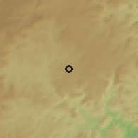 Shaded relief of the 56 km around Wartburg, drawn from the GMTED2010 grid