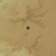 Shaded relief of the 56 km around Calvinia, drawn from the GMTED2010 grid