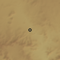 Shaded relief of the 56 km around Cradock, drawn from the GMTED2010 grid