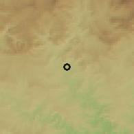 Shaded relief of the 56 km around Fort Beaufort, drawn from the GMTED2010 grid