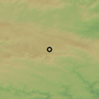 Shaded relief of the 55 km around Grahamstown, drawn from the GMTED2010 grid