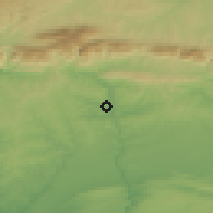 Shaded relief of the 55 km around Heidelberg, drawn from the GMTED2010 grid
