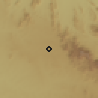 Shaded relief of the 60 km around Palotaka, drawn from the GMTED2010 grid