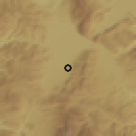 Shaded relief of the 53 km around Korçë, drawn from the GMTED2010 grid