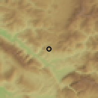 Shaded relief of the 53 km around Leskovik, drawn from the GMTED2010 grid