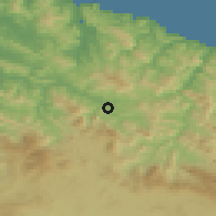 Shaded relief of the 52 km around Abadiño, drawn from the GMTED2010 grid