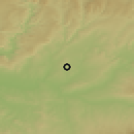 Shaded relief of the 54 km around Bailén, drawn from the GMTED2010 grid