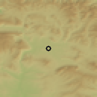 Shaded relief of the 52 km around Barañain, drawn from the GMTED2010 grid