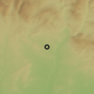 Shaded relief of the 53 km around Barbastro, drawn from the GMTED2010 grid