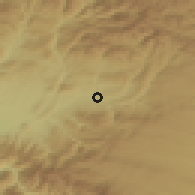 Shaded relief of the 52 km around Bembibre, drawn from the GMTED2010 grid