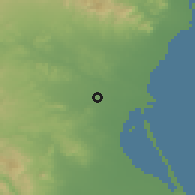 Shaded relief of the 53 km around Alaquàs, drawn from the GMTED2010 grid