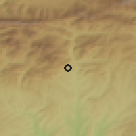 Shaded relief of the 53 km around Berga, drawn from the GMTED2010 grid