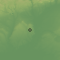 Shaded relief of the 54 km around Bormujos, drawn from the GMTED2010 grid