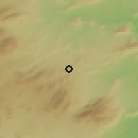 Shaded relief of the 54 km around Bullas, drawn from the GMTED2010 grid