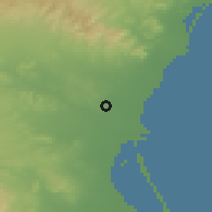 Shaded relief of the 53 km around Burjassot, drawn from the GMTED2010 grid