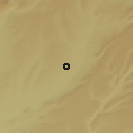 Shaded relief of the 53 km around Cabanillas del Campo, drawn from the GMTED2010 grid