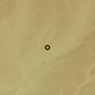 Shaded relief of the 53 km around Camarma de Esteruelas, drawn from the GMTED2010 grid
