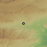 Shaded relief of the 54 km around Albox, drawn from the GMTED2010 grid
