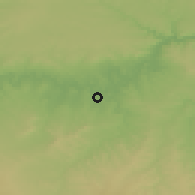 Shaded relief of the 53 km around Caspe, drawn from the GMTED2010 grid