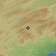 Shaded relief of the 54 km around Castalla, drawn from the GMTED2010 grid